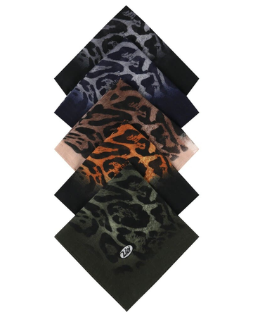 Lizi Headwear ACPCF Coffee Cheetah Pre-Tied Bandanna with Full Grip myselflingerie.com